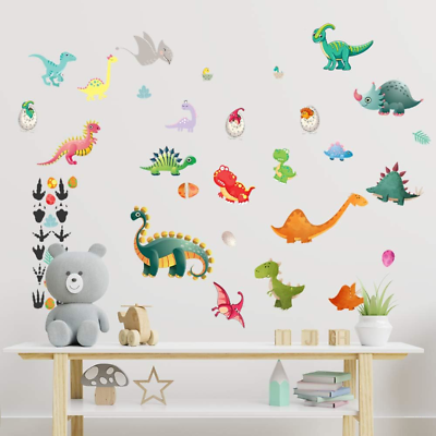 #ad #ad Dinosaurs Wall Stickers for Kids Adhesive Wall Decals for Toddler Room Décor $18.20