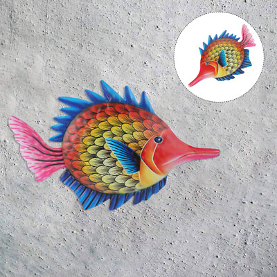 #ad Colorful Tropical Fish Metal Wall Art Decor for Outdoor Indoor $11.11