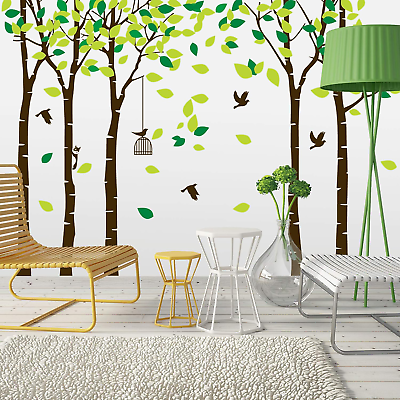 #ad 264 X 180Cm Large Jungle Tree Wall Decals Cartoon Big Family Forest Tree Wall St $29.99