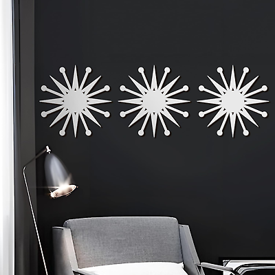 #ad 3PCS Mid Century Modern Wall Decorative Panel Bohemian Aesthetic Wall Decals... $35.99