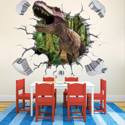 #ad NEW 3D dinosaur T rex Removable Wall Stickers Decal Kids room Home Decor USA $8.39