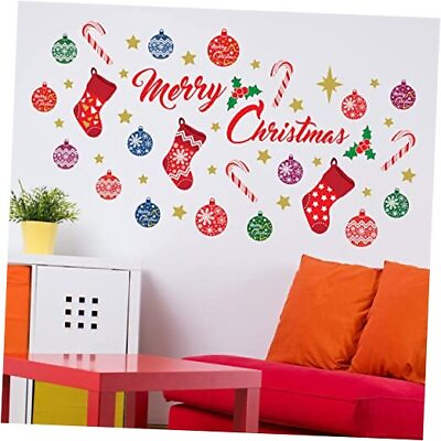 #ad Wallflexi Christmas Decorations Wall Stickers quot; Merry Christmas Decoration $16.33