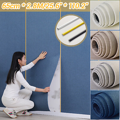#ad #ad 280*65cm Linen Pattern Thick Self adhesive Wallpaper Wall Stickers DIY Bedroom $16.69