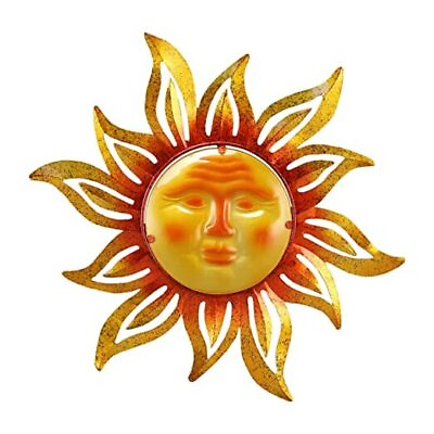 #ad Metal Sun Outdoor Wall Art Decor Large 19 Inch Hanging for Indoor style2 $49.85