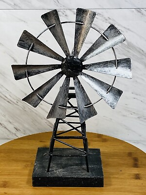 #ad Metal Windmill Home Decor 12 “ Tall $19.50