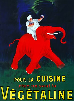 #ad 2777.Chef Riding a Red Elephant POSTER.French.Home Kitchen Wall art Decoration $60.00