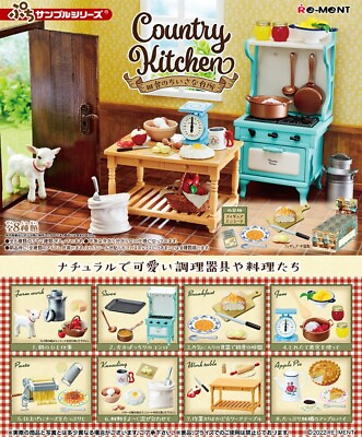 Re Ment Miniature Dollhouse Country Kitchen Kitchenware Full set Rement $62.90