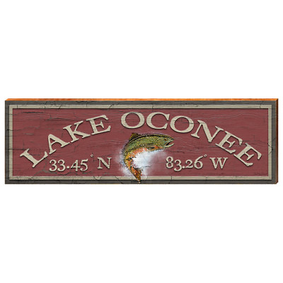 #ad #ad Lake Oconee Georgia Home Decor Rustic Art Printed On Real Wood NAM59T R $39.95