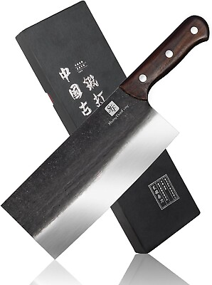 #ad #ad Chinese Traditional Cleaver 8quot; Chef Meat Cleaver Knife with Wooden Handle $22.99