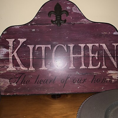 #ad home decor wooden kitchen sign $13.00