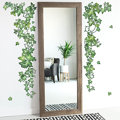 #ad Green Vine Leaves Wall Decals Hanging Evergreen Ivy Plants Wall Stickers Living $25.35