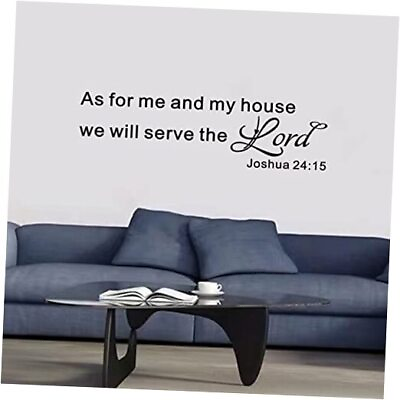 #ad Bible Verse Quotes Wall Decals Bedroom Living Small As for Me and My House $21.87