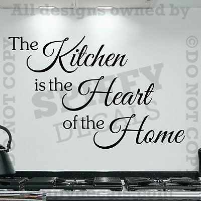 #ad THE KITCHEN IS THE HEART OF THE HOME Quote Words Vinyl Wall Decal Decor Sticker $20.14