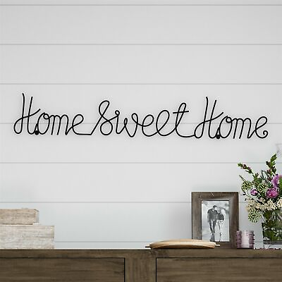 Home Sweet Home Cursive Metal Cutout Sign Rustic Decor Wall Hanging 32 Inch $17.99