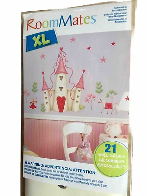 #ad Peel and Stick Wall Decals for Girls Bedroom RoomMates Princess amp; Castle $12.50