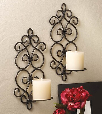 #ad Scrollwork Wall Mount Sconce Candle Holder Lighting Lamp Lantern Home Decor Gift $46.40