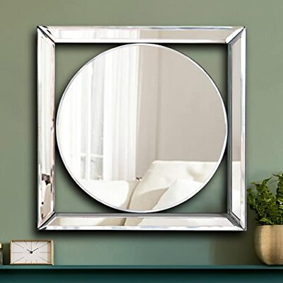 #ad Square Mirrored Wall Decor Decorative Mirror Wall Mounted Accent Mirrors $27.27