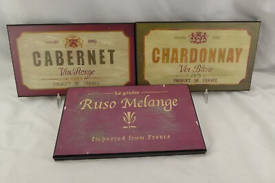 #ad Set of 3 Homegoods French Country Decor Signs Vintage Look A $24.99