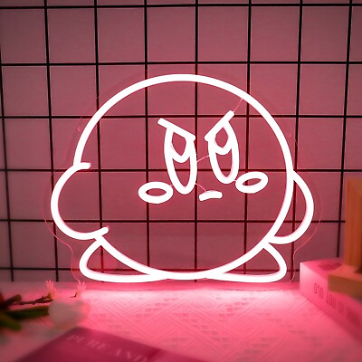#ad Kirby Neon Sign: Gaming Anime Dimmable StarLight Wall Decor for Bedroom Girls $35.99
