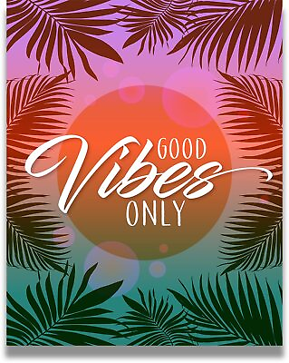 #ad Good Vibes Only Inspirational Wall Art Wall Decor For Bedroom Beachy Room... $20.29