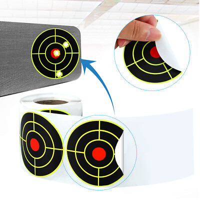 #ad 200Pcs 3quot; Shooting Splatter Target Stickers Roll Fluorescent Self Adhesive Paper $8.90