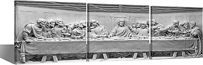 #ad The Last Supper Marble Relief in Rome Wall Decor Canvas Art Christ Jesus and 12 $37.03