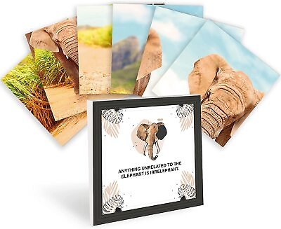 #ad Elephant Wall Art Decorations Matching Posters 1 Cute Plaque Bundle Set $20.99