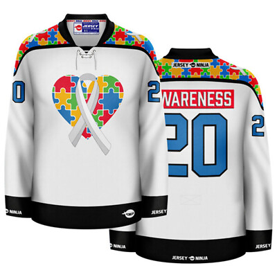 #ad Autism Awareness Charity Hockey Jersey $134.95