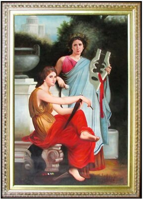 #ad Framed Bouguereau Art and Literature Repro Hand Painted Oil Painting 24x36in $399.00