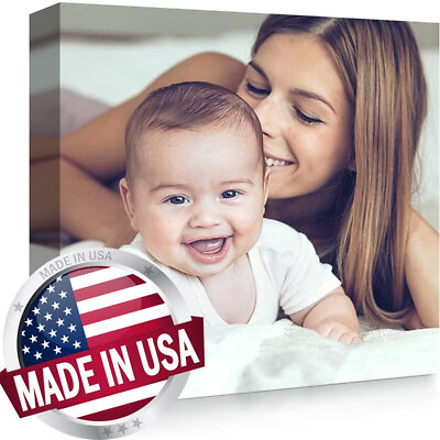 #ad Custom Your Photos Pictures On Canvas Posters Prints with Frame Wall Art Decor $12.99
