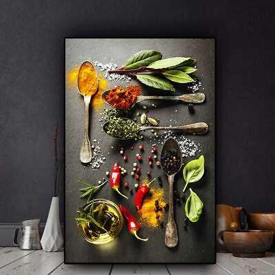 #ad #ad Kitchen Canvas Painting Wall Art Food Picture Home Decor Canvas Print Art Poster $5.63