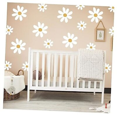 #ad Daisy Wall Decals White Flower Wall Stickers Big Daisy Wall Cute Style $53.53
