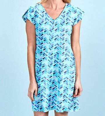 #ad NWT FRESH PRODUCE Seaglass Maritime Mosaic Amelia Cotton Jersey Sun Dress S USA $38.00