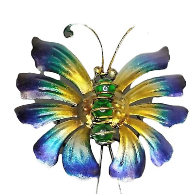 #ad Metal Butterfly Wall Decor Hand Made 5quot;x5quot; Also Use As Wine Bottle Decor $6.97