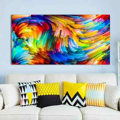 #ad #ad Abstract Colorful Canvas Painting Canvas Wall Art Posters For Living Room Decor $20.23