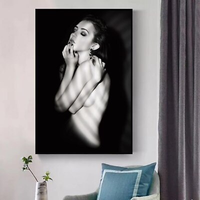 #ad Black and White Posters and Prints Wall Art Canvas Painting Portrait Canvas Art $4.89