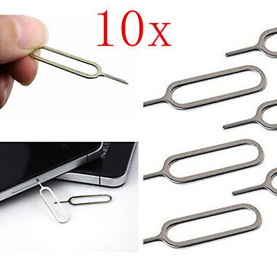 #ad #ad 10pcs Set Sim Card Tray Remover Eject Ejector Pin Key Tool Diy For Cellphone C $1.09