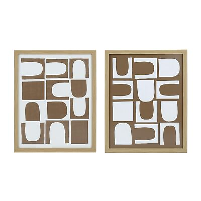 #ad #ad Abstract Wall Art Set of 2 Modern Wall Art with Beige Frame Minimalist Wall... $46.61
