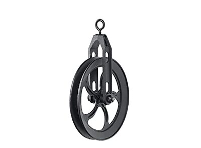 #ad #ad Rustic State Vintage Industrial Look Medium Wheel Farmhouse Pulley for Black $29.23