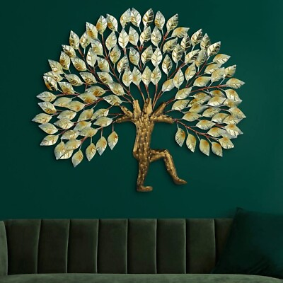 #ad Handcrafted Metal Leaf Wall Decor Tree Sculpture For Home Decor Hanging Wall Art $225.00
