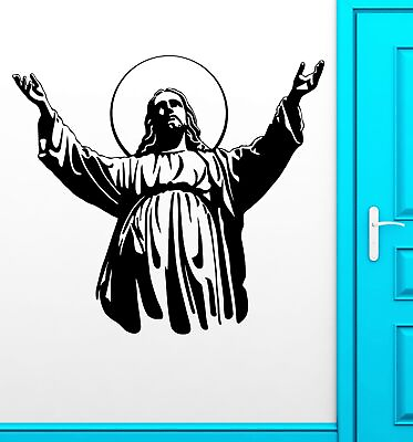 #ad #ad Wall Stickers Jesus Christ Christianity Christian Religion Vinyl Decal ig1913 $69.99