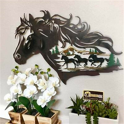 #ad Metal Horse Shadow Wall Arts Decoration Wall Decoration Horse Shadow Pendants $14.27