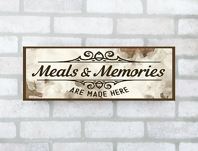 #ad Rustic Handmade meals and memories Farmhouse Sign Home Decor 8x3quot; on MDF Board $12.50