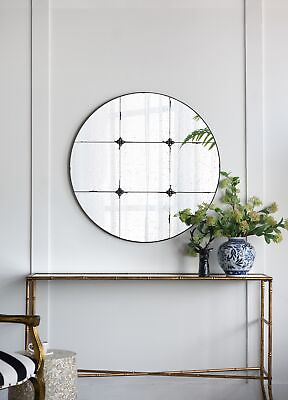 #ad D36quot; Traditional Decor Style Round Antique Glass Wall Mirror Wall Decor $298.00