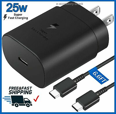 25w Type USB C Super Fast Wall Charger6FT Cable For Samsung Galaxy S22Ultra 5G $9.88