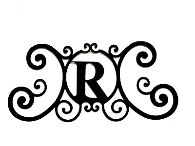 #ad Iron Metal Letter R Personalized Initial Name Wall Art Decoration Minor Defect $24.29