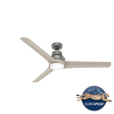 #ad Hunter 60quot; Lakemont Outdoor Ceiling Fan w LED Light amp; Remote Modern Propeller $549.99