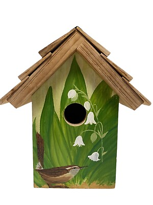 #ad Handcrafted amp; Hand Painted Sturdy Birdhouse Suitable For Inside Or Outside Use $35.15