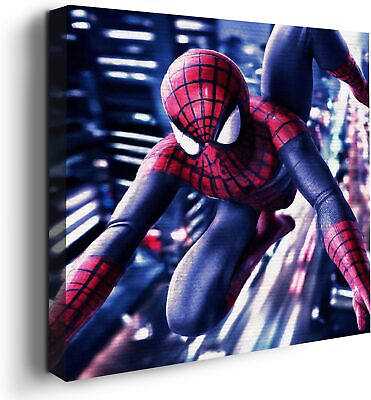 #ad Spiderman1 Wall Art Canvas Decor Theme HD Printed amp; Wooden Framed for Gift $22.99