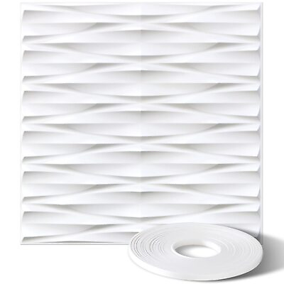 #ad STICKGOO 12 PCS 3D Wall Panels for Interior Wall Decor 19.7” x 19.7” Peel and... $85.51